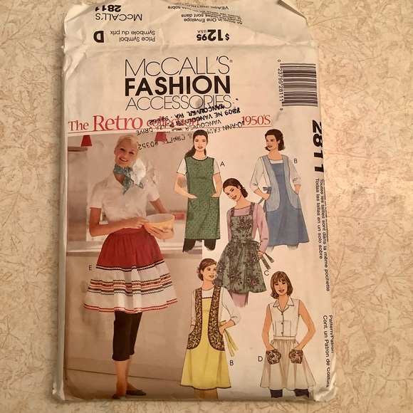 Handmade 1950’s retro style cotton apron - Picture 6 of 6